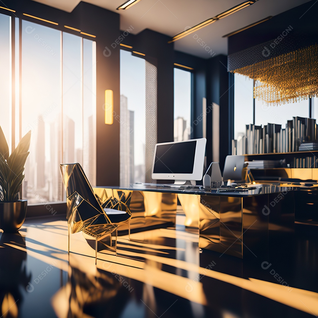 Escritório computador sobre uma mesa