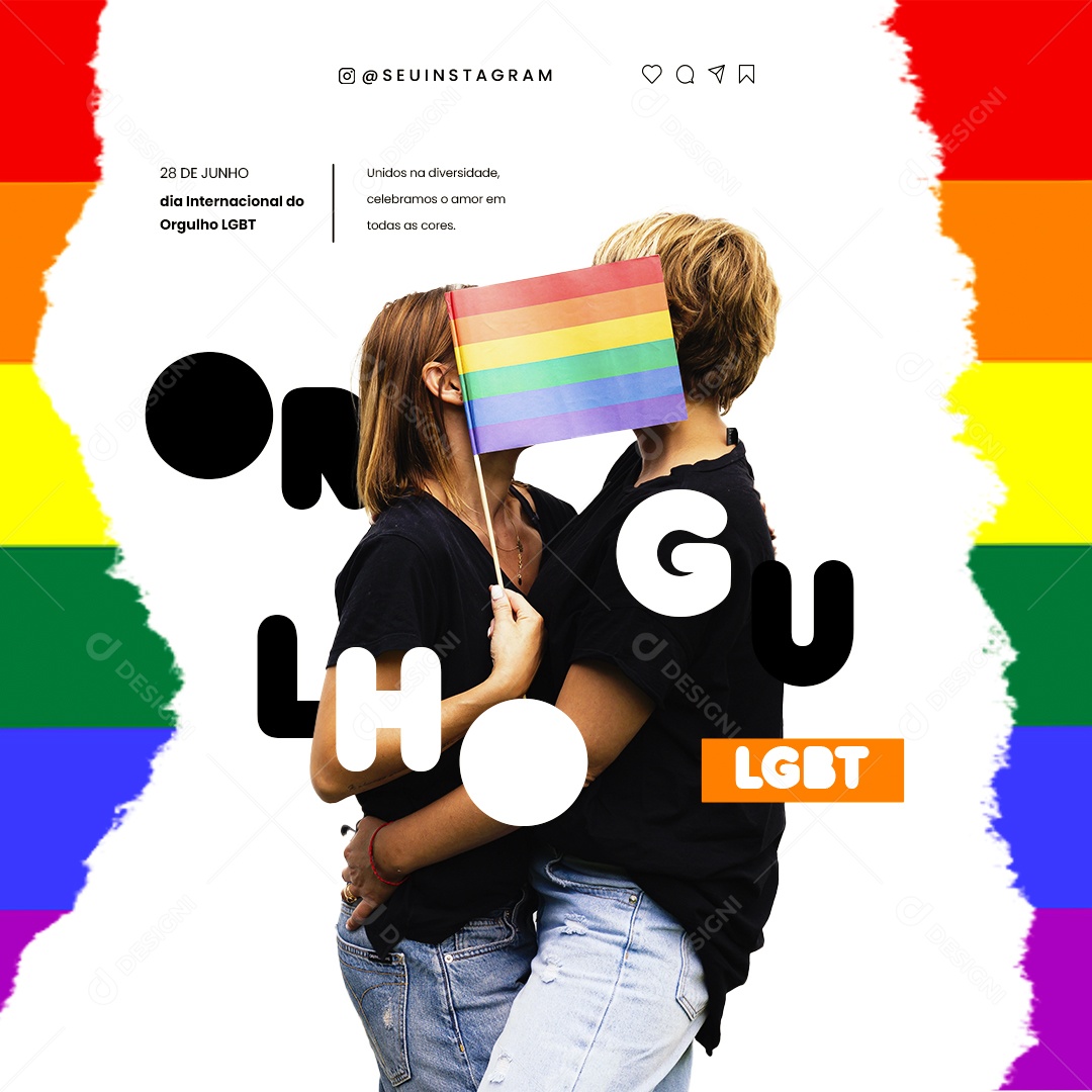 Social Media 28 De Junho Dia Internacional Do Orgulho LGBT PSD Editável