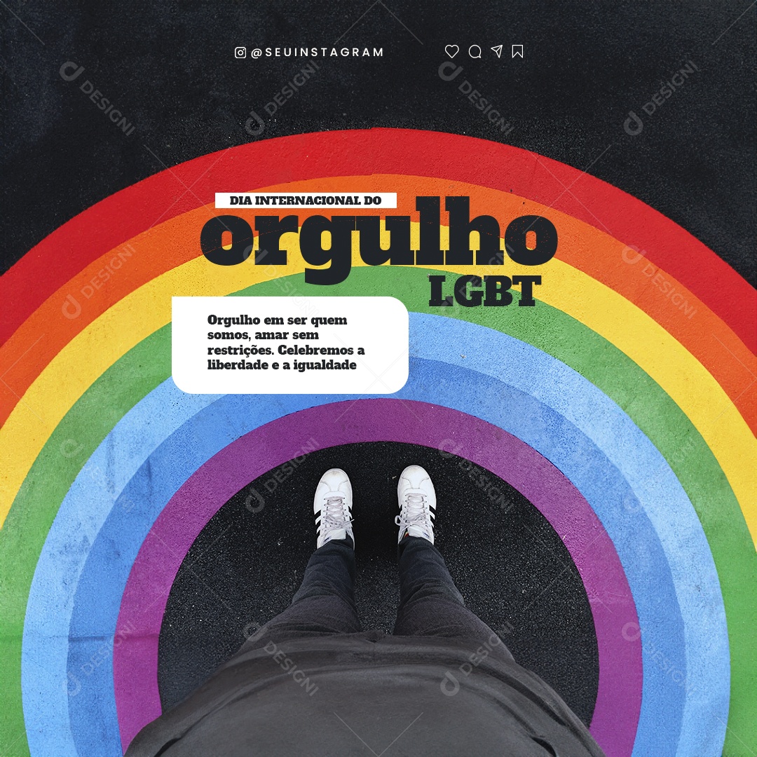 Dia Internacional Do Orgulho LGBT Social Media PSD Editável