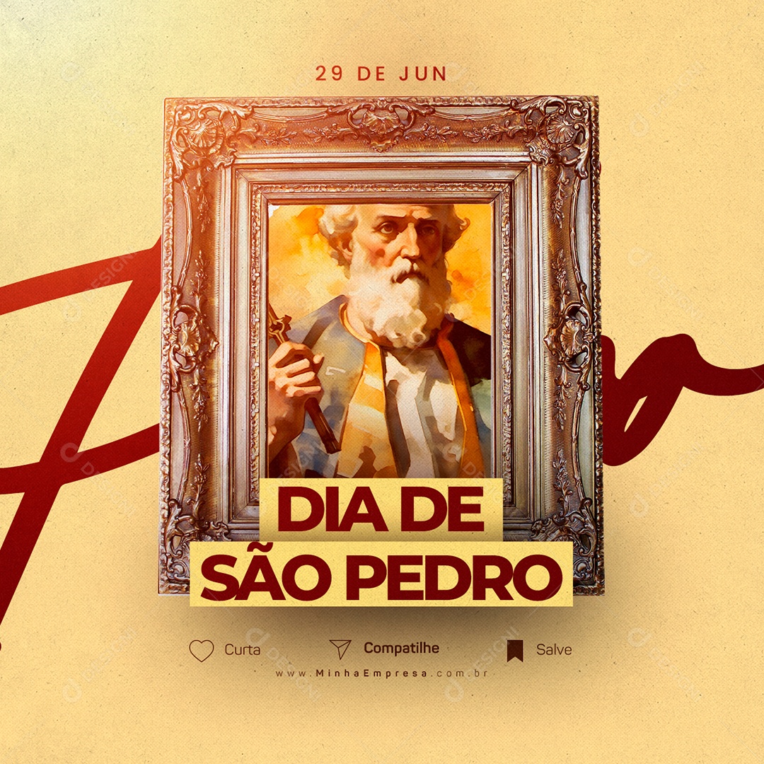 Dia De São Pedro 29 De Junho Social Media PSD Editável