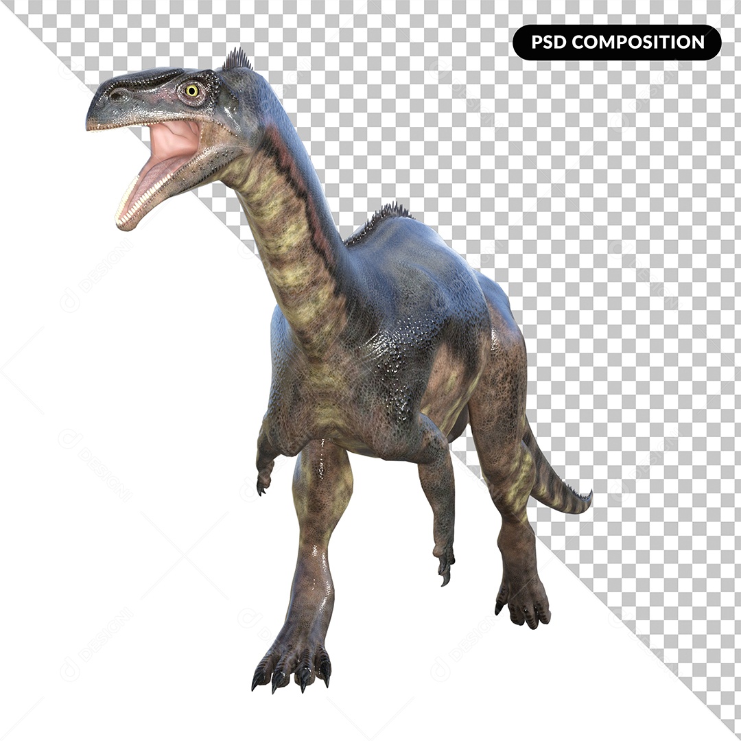 Dinossauro Plateosaurus Elemento 3D para Composição PSD