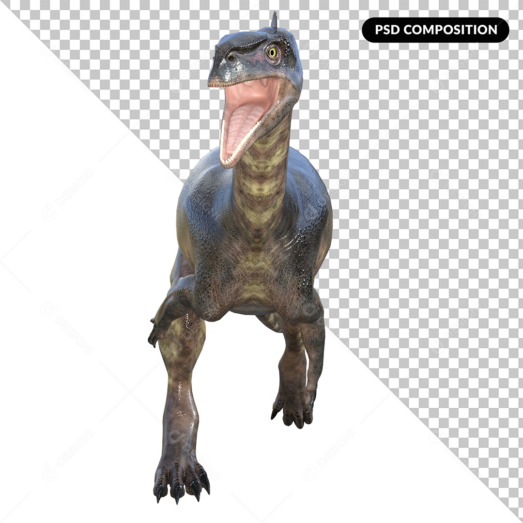 Dinossauro Plasteosauru  Elemento 3D para Composição PSD