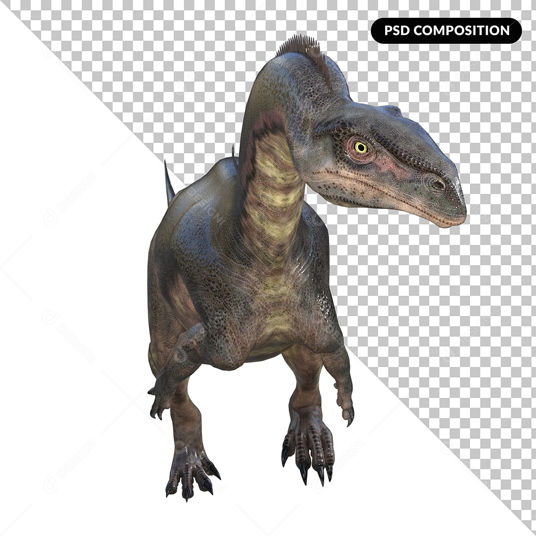 Dinossauro Plateosaurus Elemento 3D para Composição PSD