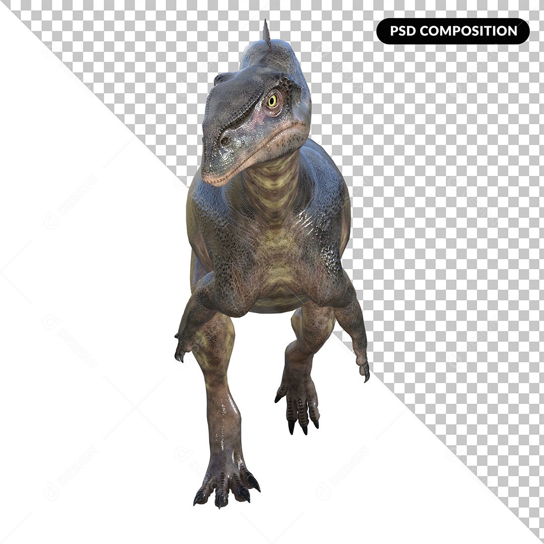 Dinossauro Plateosaurus Elemento 3D para Composição PSD