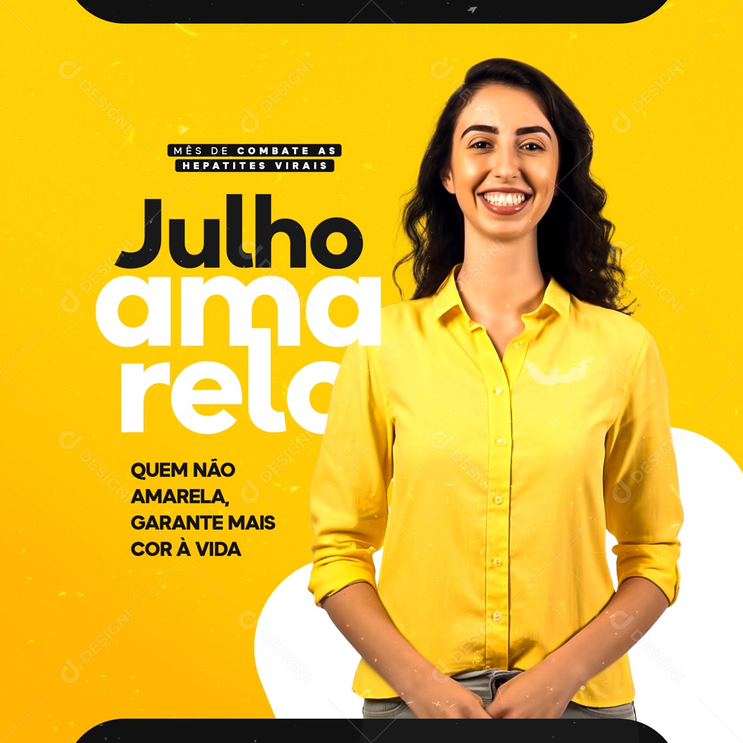 Social Media Julho Amarelo Combate As Hepatites Virais PSD Editável