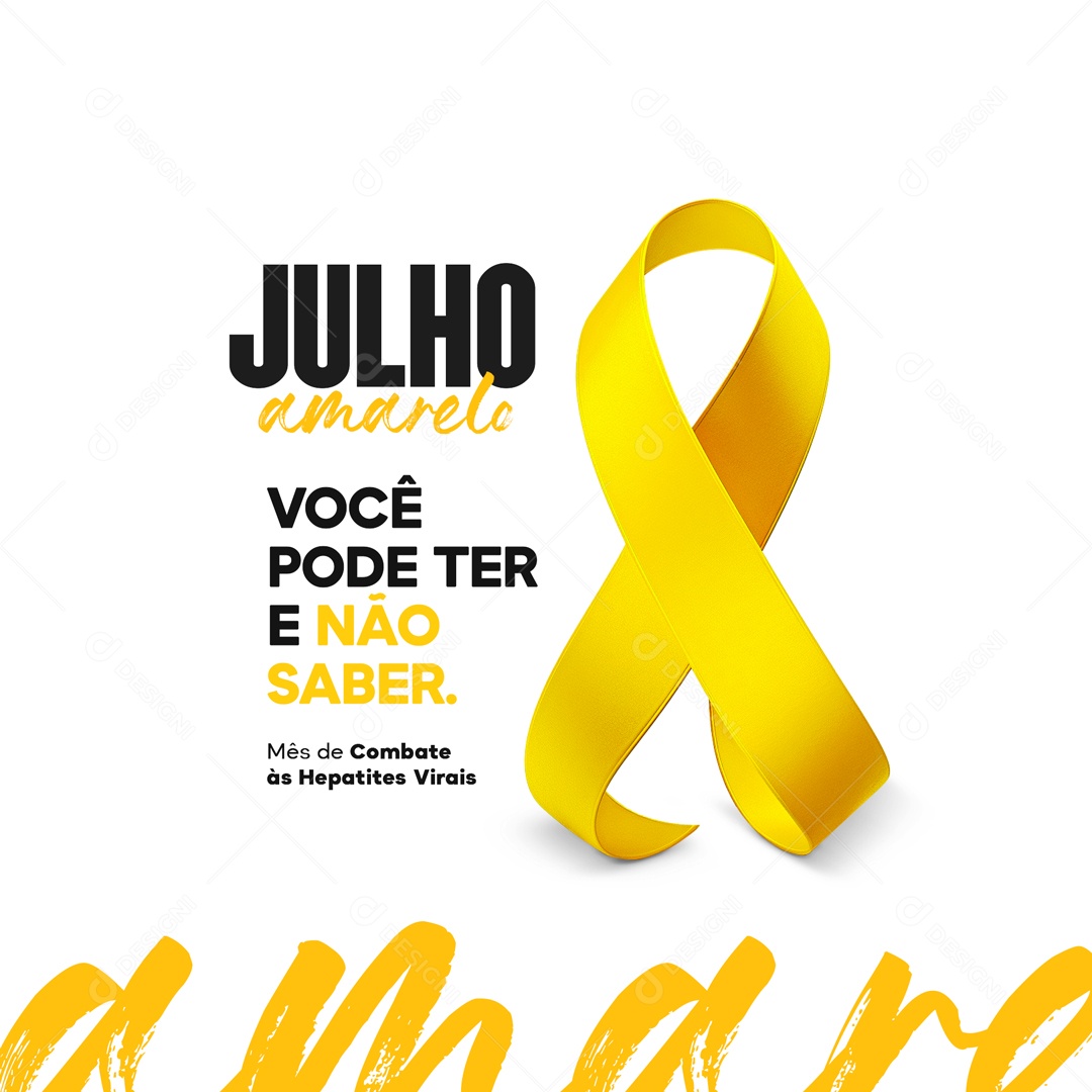 Você Pode Ter e Não Saber Julho Amarelo Social Media PSD Editável