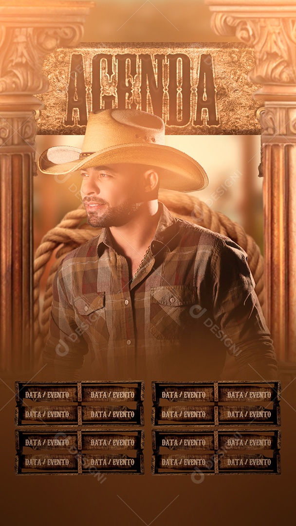 Flyer Story Agenda de Shows Social Media PSD Editável