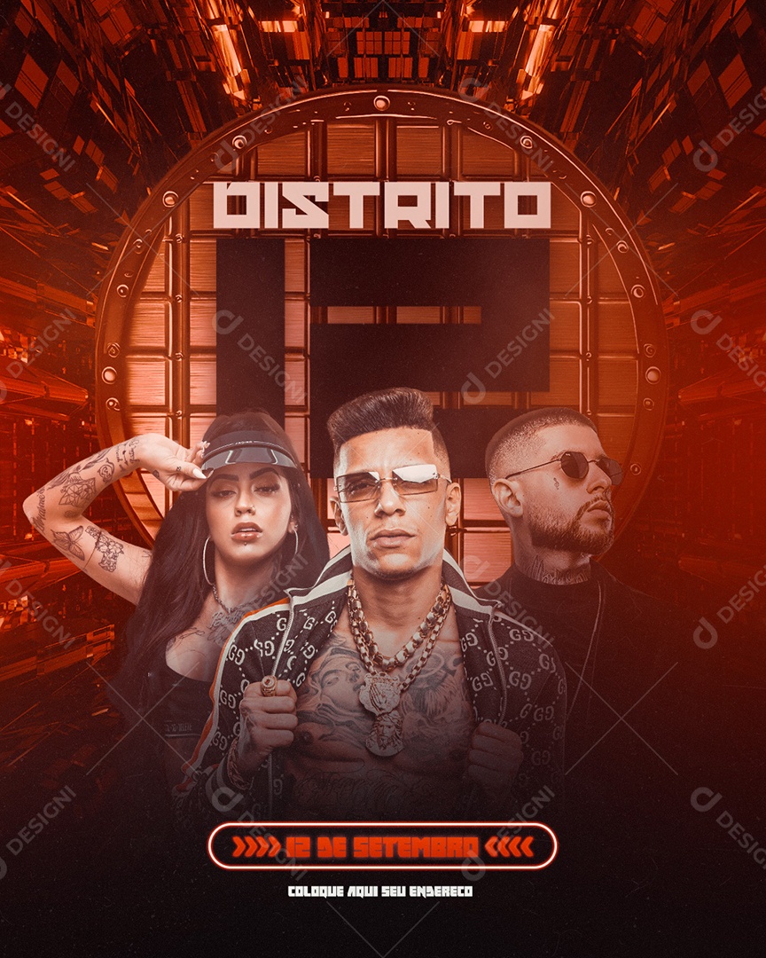 Flyer Distrito Balada Social Media PSD Editável