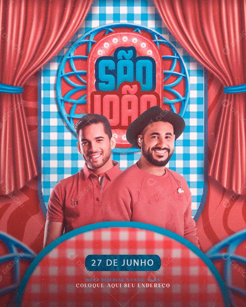 Flyer São João Social Media PSD Editável