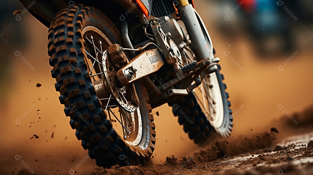 Homem pilotando moto de motocross