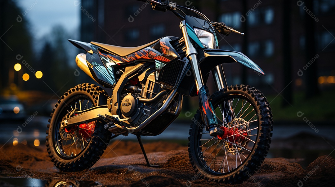 Detalhes da moto de motocross