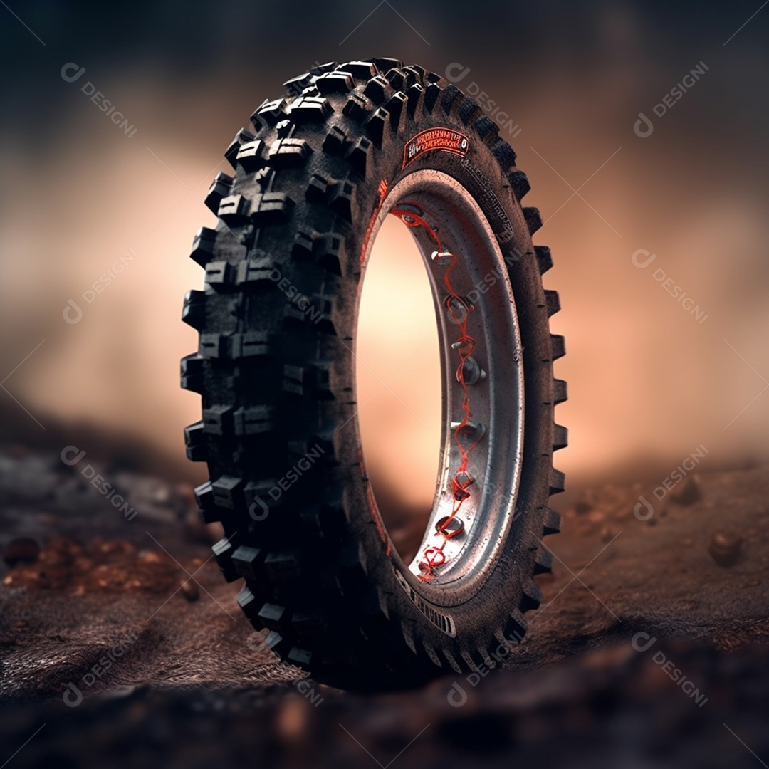 Detalhes pneu da moto de motocross