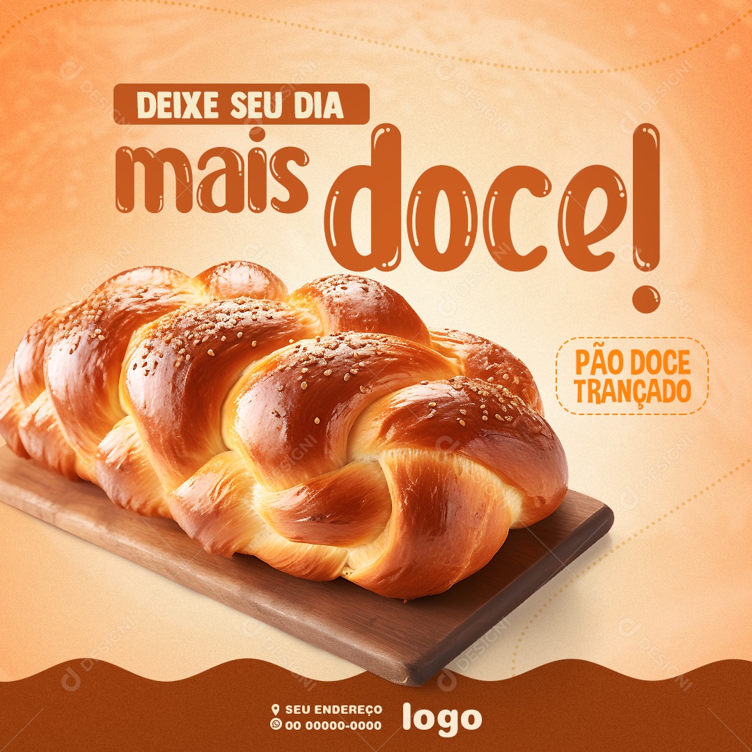 Deixe Seu Dia Mais Doce Social Media PSD Editável