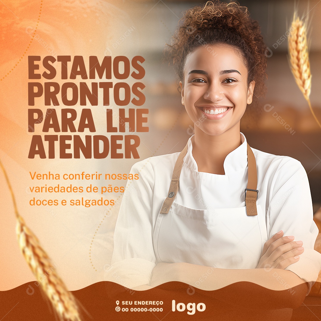 Estamos Prontos Para Lhe Atender Social Media PSD Editável