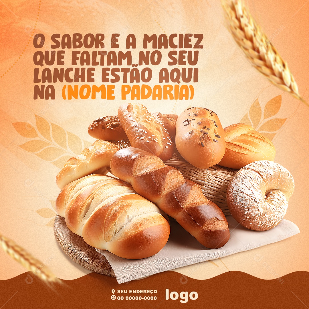 O Sabor e a Maciez Que Faltam no Seu Lanche Social Media PSD Editável