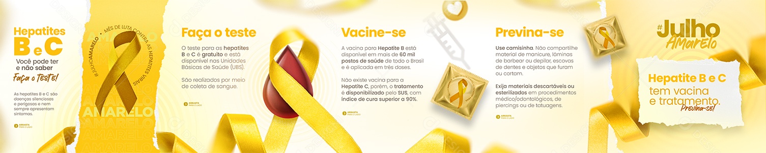 Carrossel Hepatites B e C Tem Cura Você Pode Ter e Não Saber Social Media PDS Editável