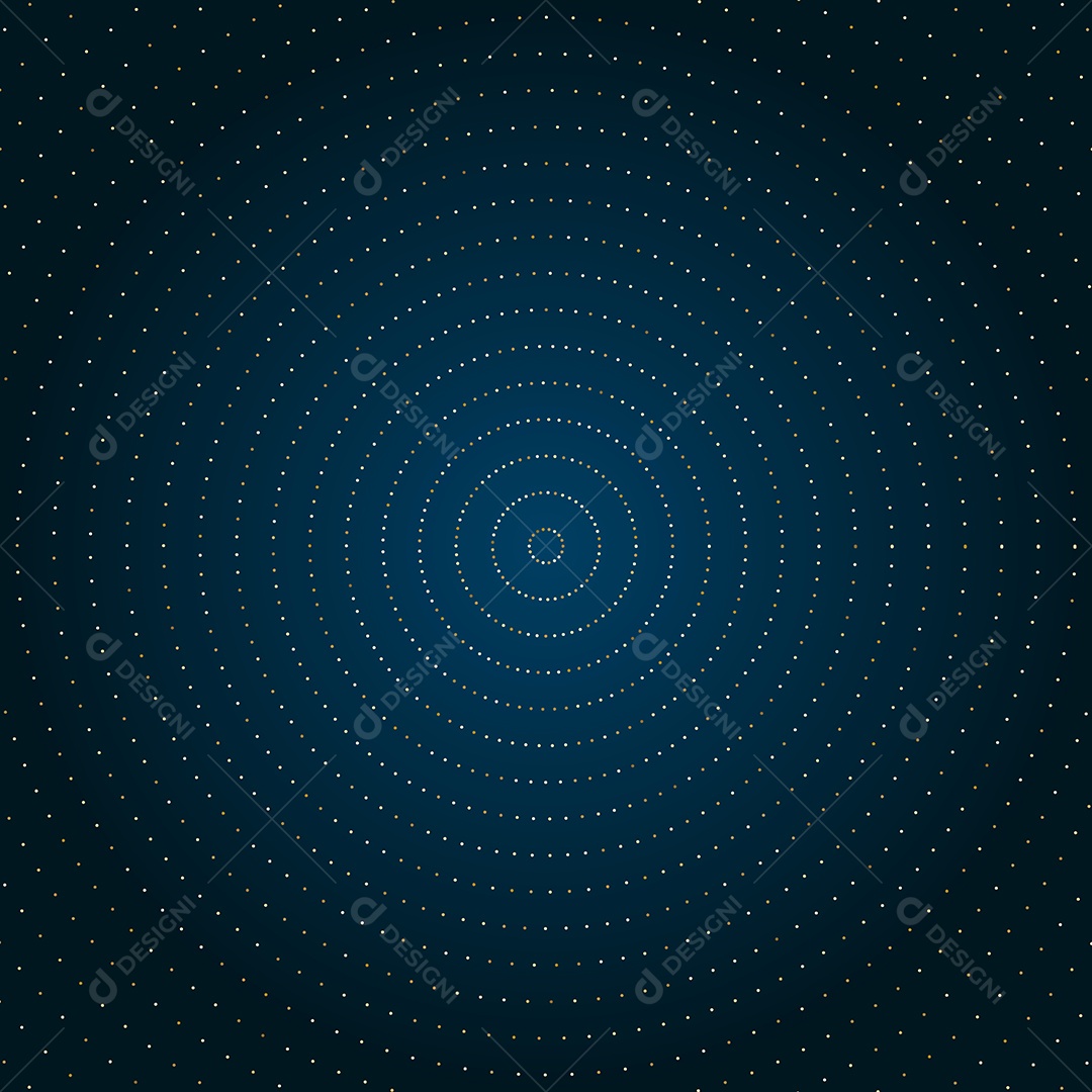 Background Pontos Dourados de Círculo Abstrato Vetor EPS