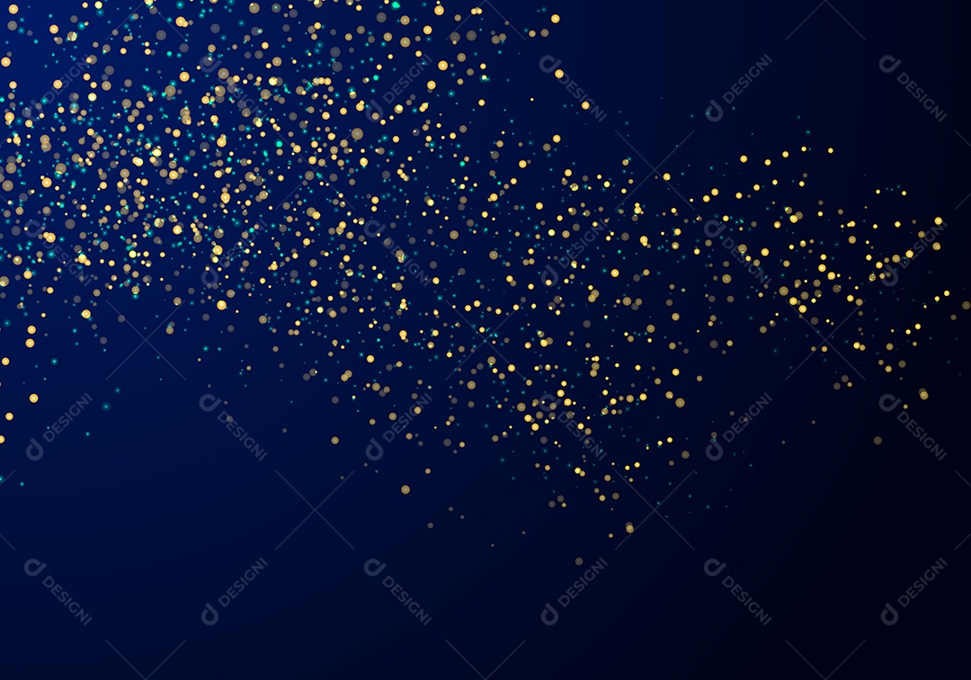 Background Partículas Abstratas Caindo Brilho Dourado Vetor EPS