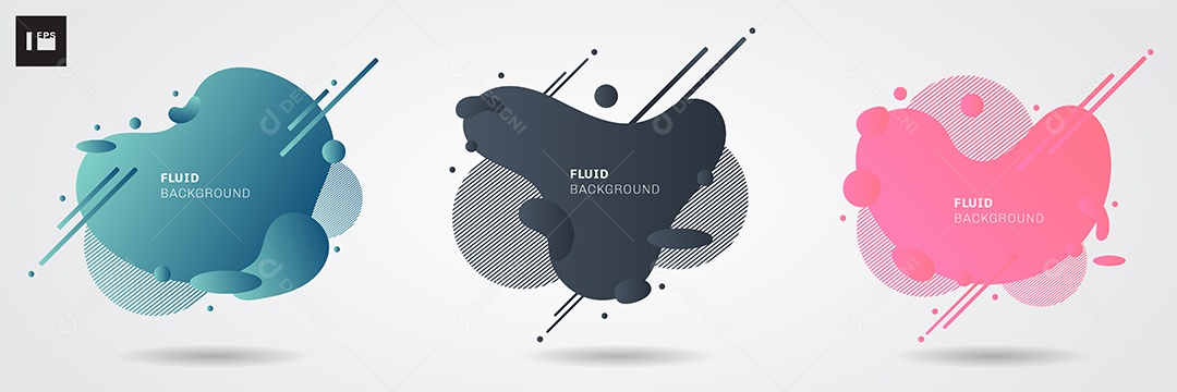 Conjunto de Forma Líquida Abstrata Vetor EPS