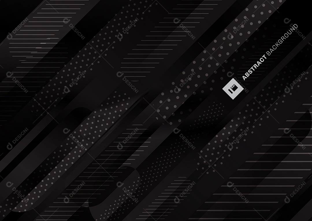 Background Linhas e Formas Abstratas Preta Vetor EPS