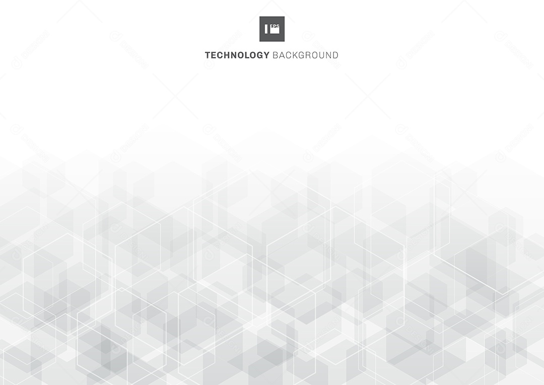 Background Hexágonos Cinzentos Abstratos Vetor EPS