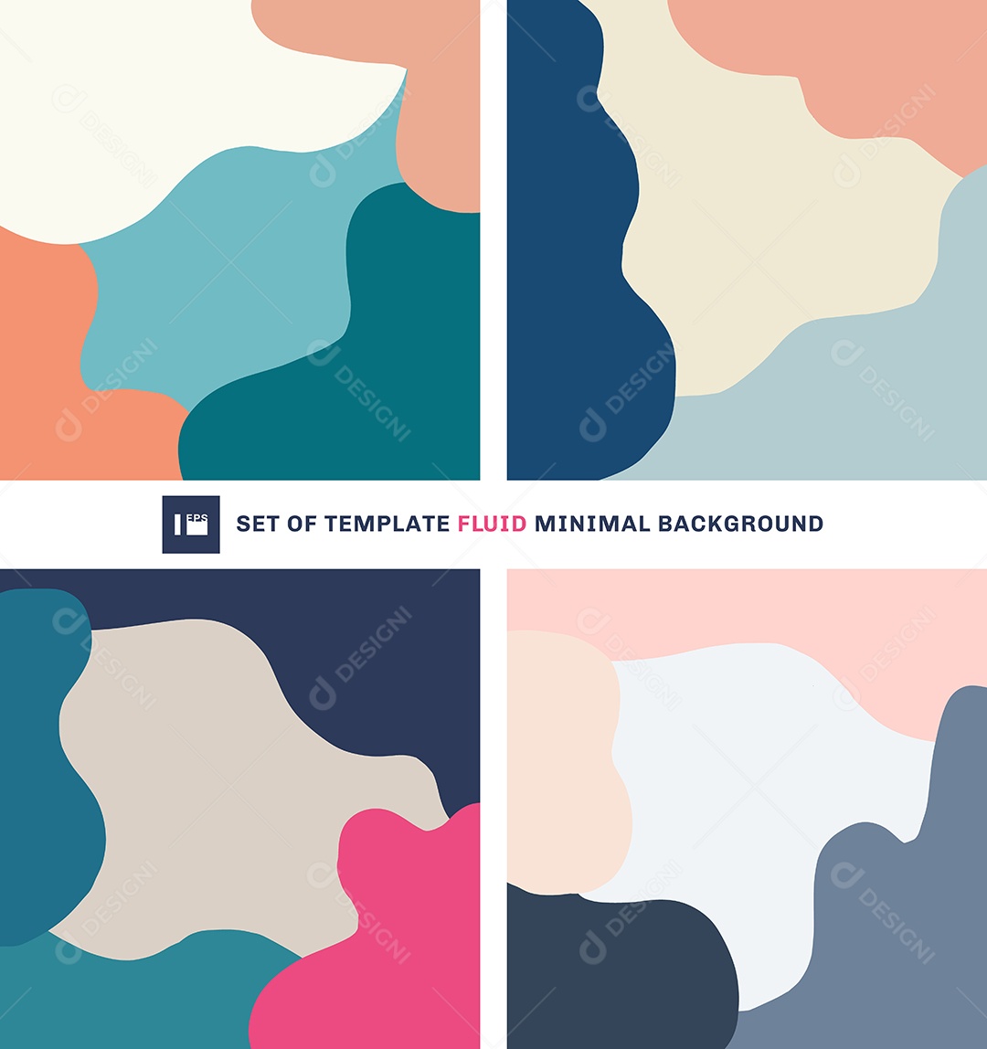 Conjunto de Formas Fluidas Vetor EPS