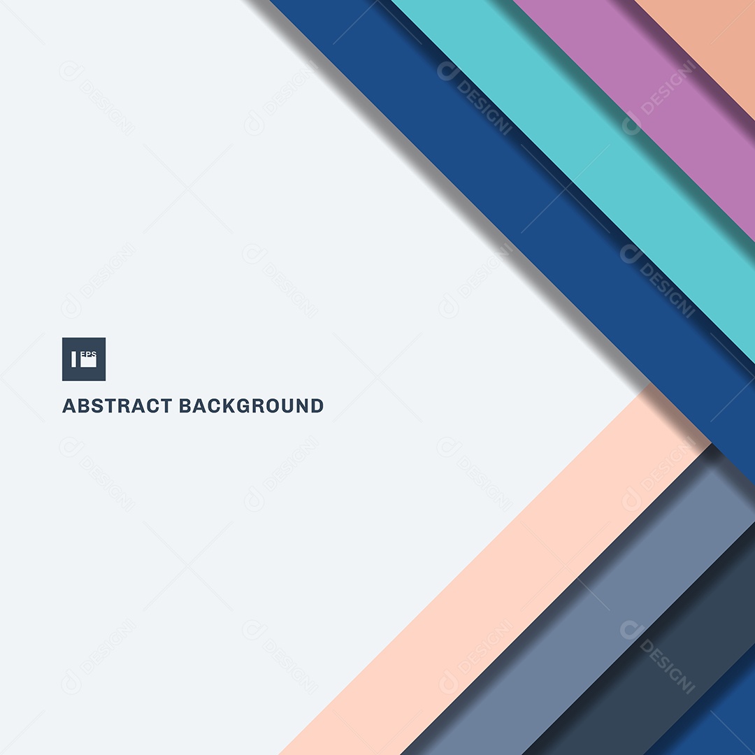 Background Branco Faixa Coloridas Vetor EPS