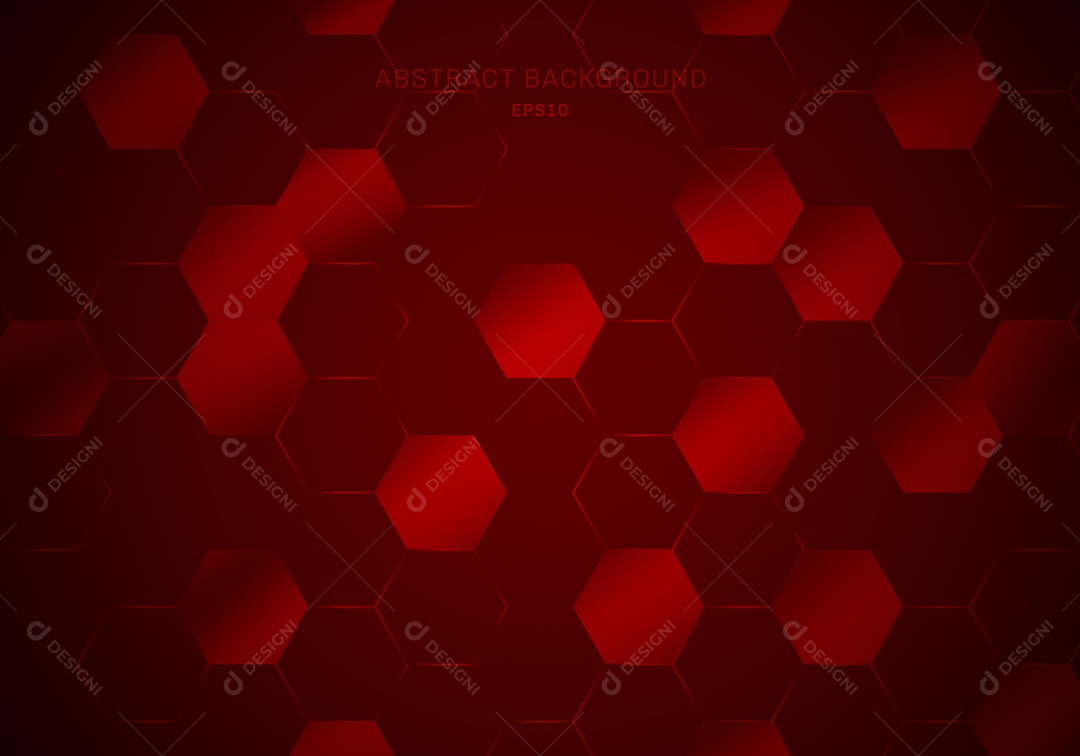 Background Vermelho Com Forma Geométricas Vetor EPS