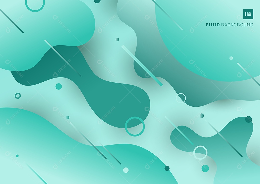 Background Formas Fluidas De Gradiente Verde Vetor EPS