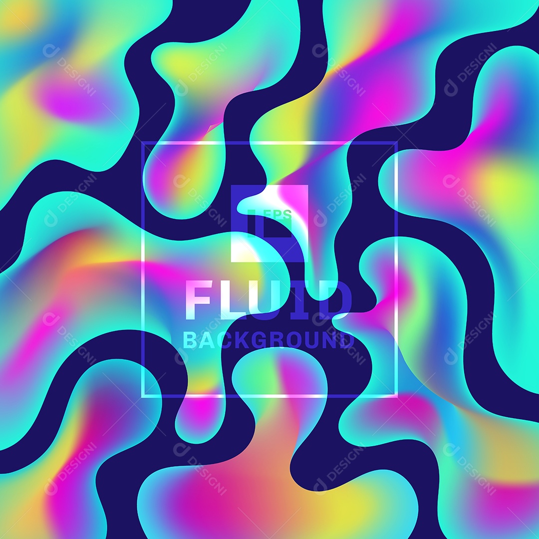 Background Colorido Na Forma Fluida Vetor EPS