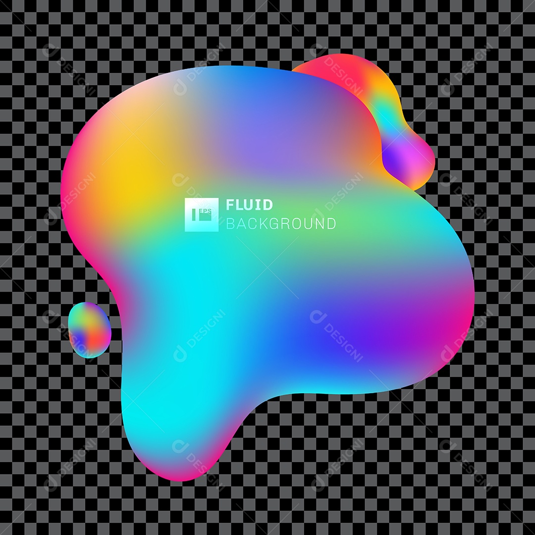 Background Cor Vibrante da Forma Fluida Vetor EPS