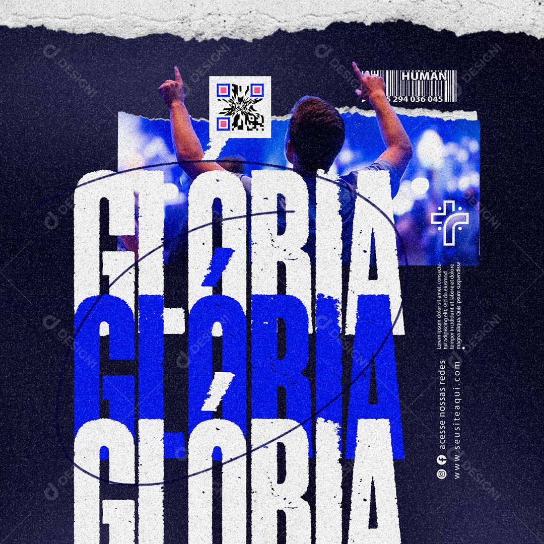 Social Media Worship Glory Gospel Church Social Media PSD Editable