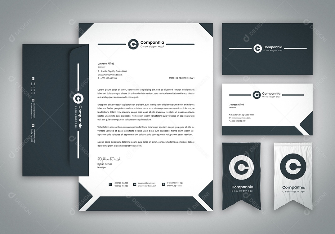 Cartão De Visita Companhia PSD Editável