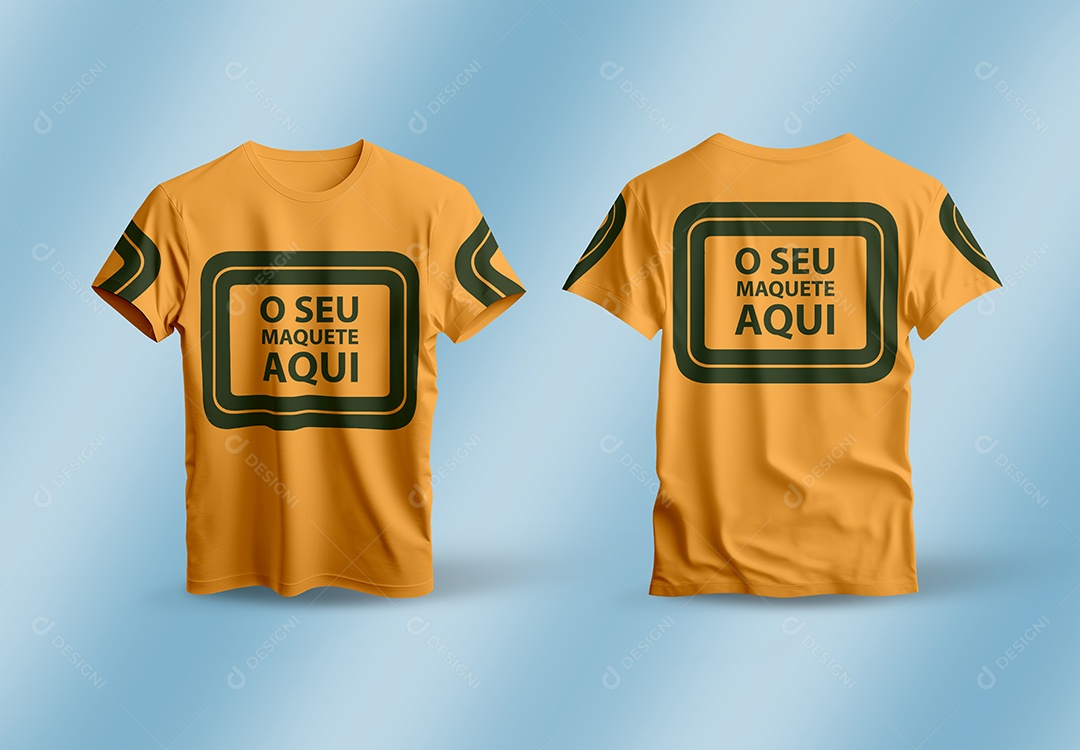 Mockup Camisas Amarela PSD Editável