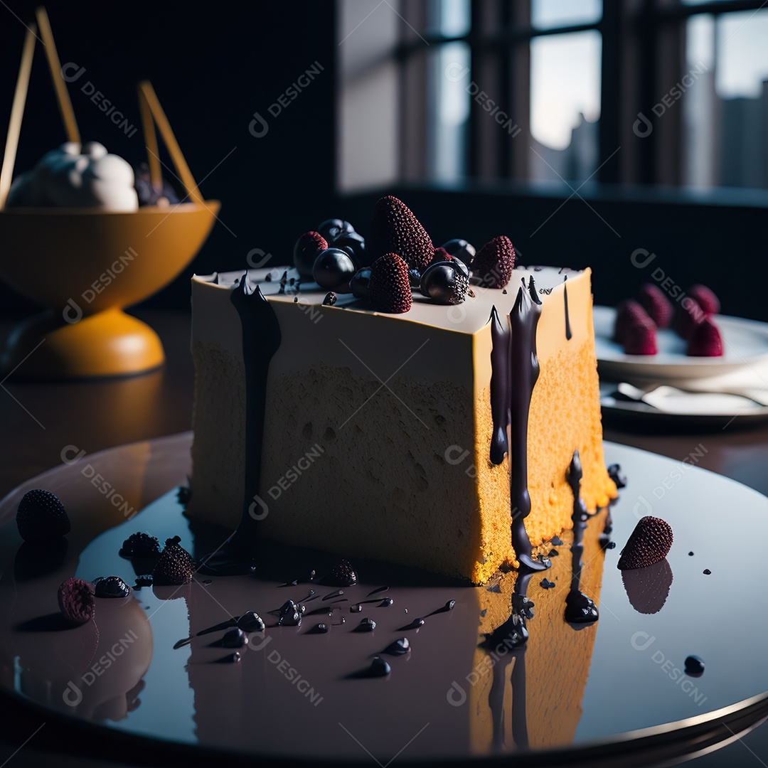 Bolo de chocolate branco