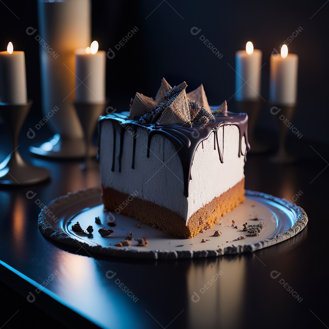 Bolo de chocolate branco