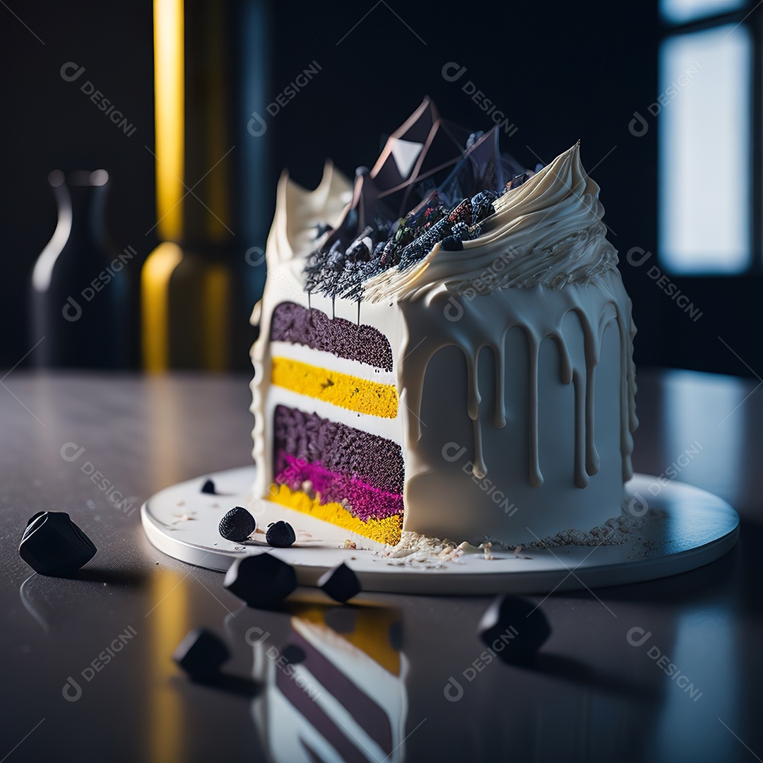 Bolo de chocolate branco