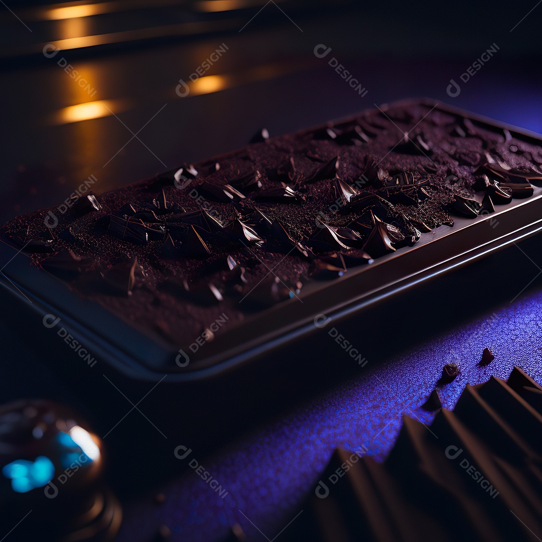 Barras de chocolate sobre uma mesa