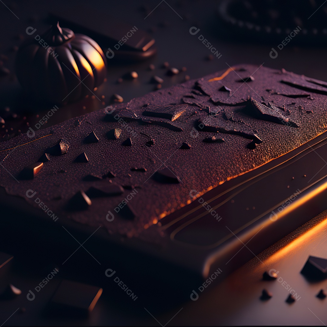 Barras de chocolate sobre uma mesa