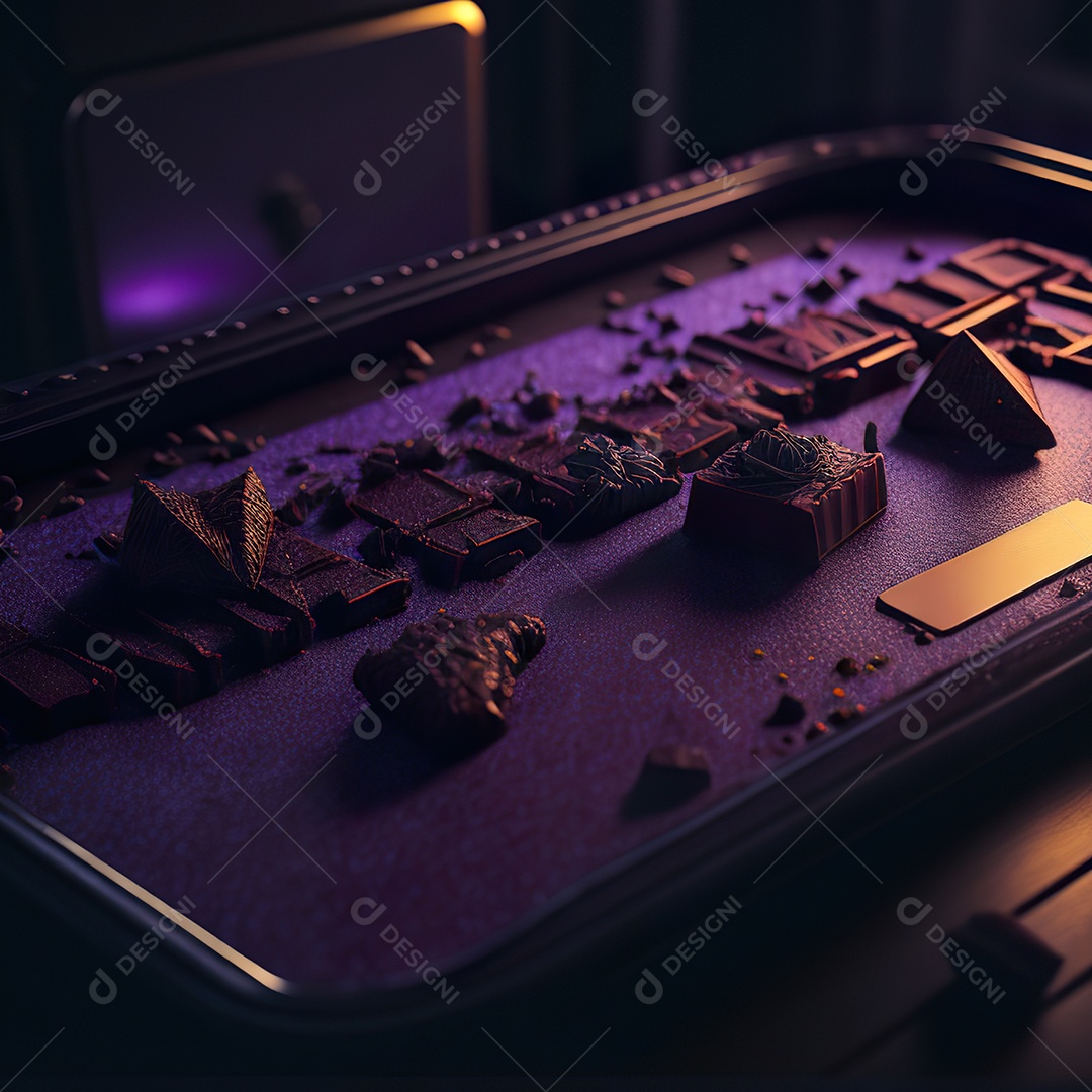 Barras de chocolate sobre uma mesa