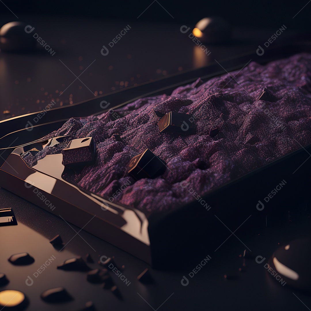 Barras de chocolate sobre uma mesa