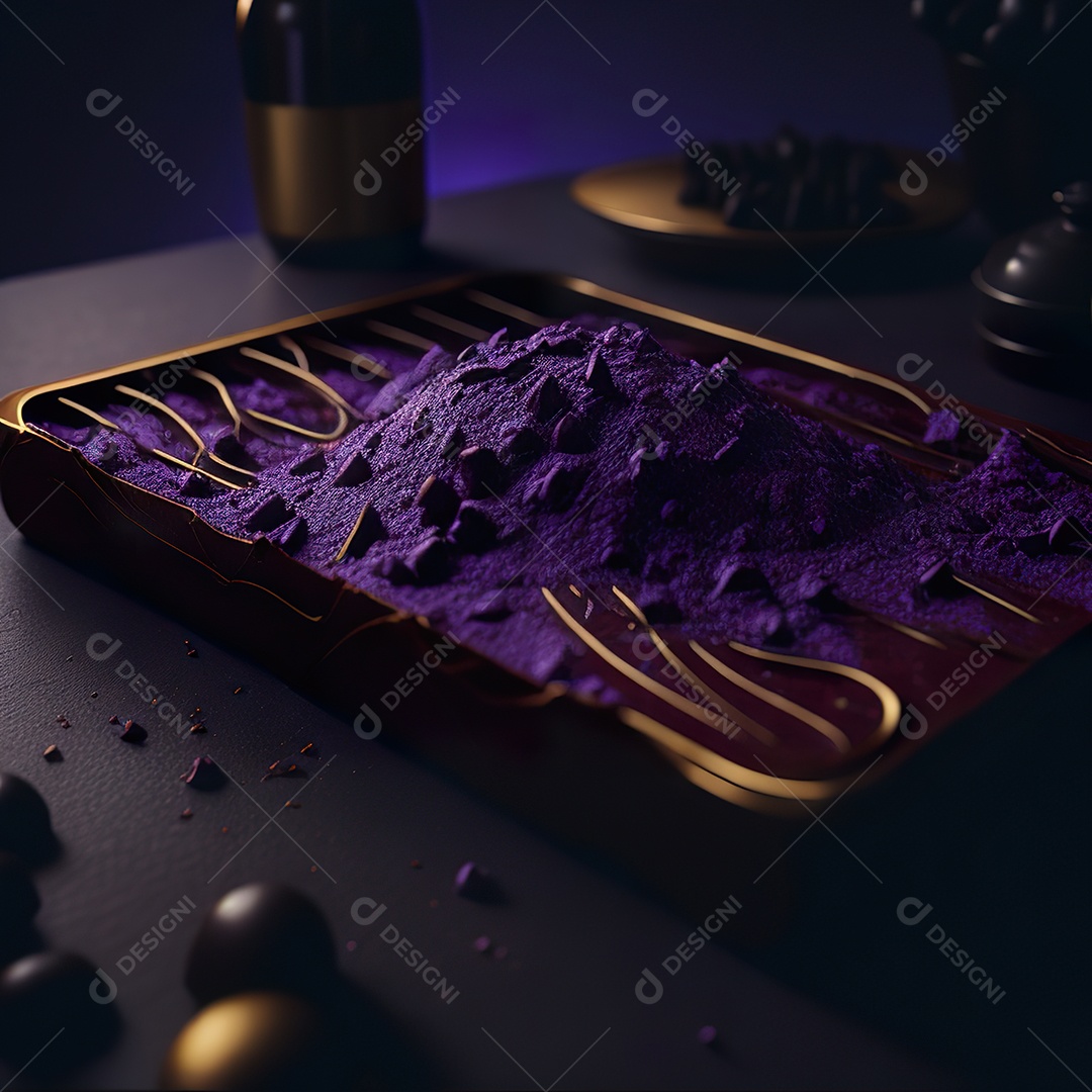 Barras de chocolate sobre uma mesa