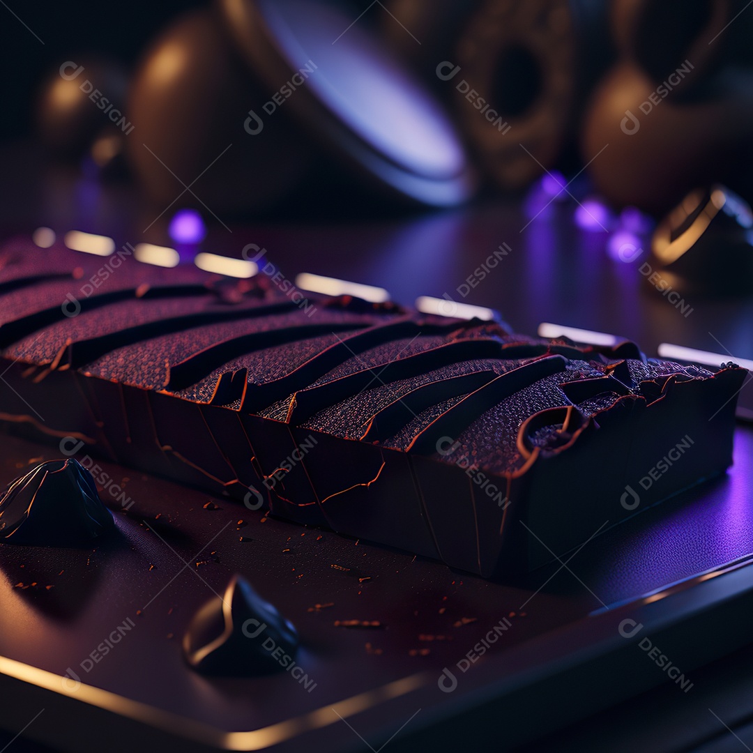 Barras de chocolate sobre uma mesa