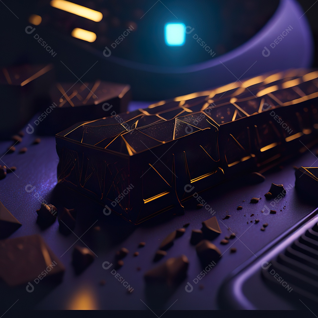 Barras de chocolate sobre uma mesa