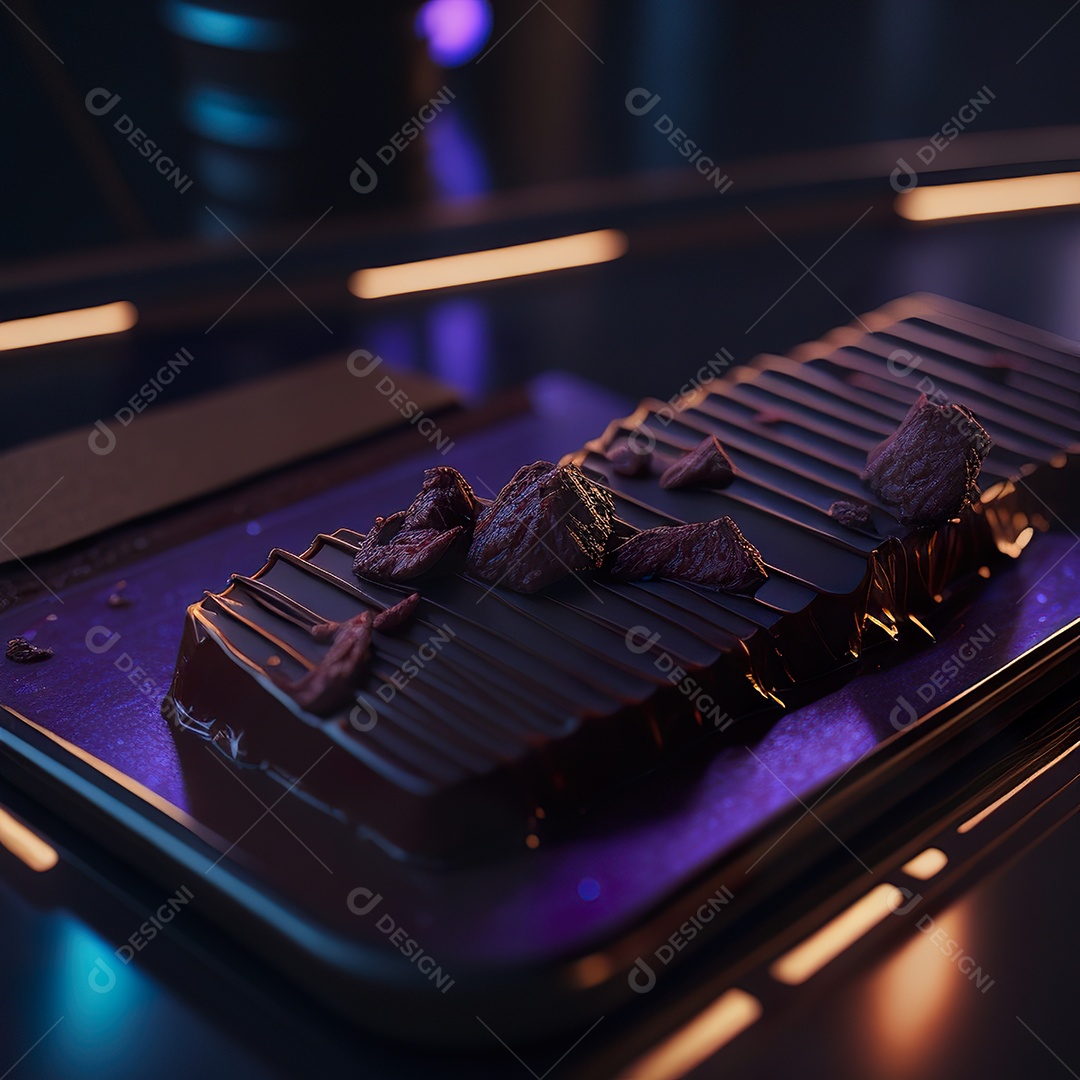 Barras de chocolate sobre uma mesa