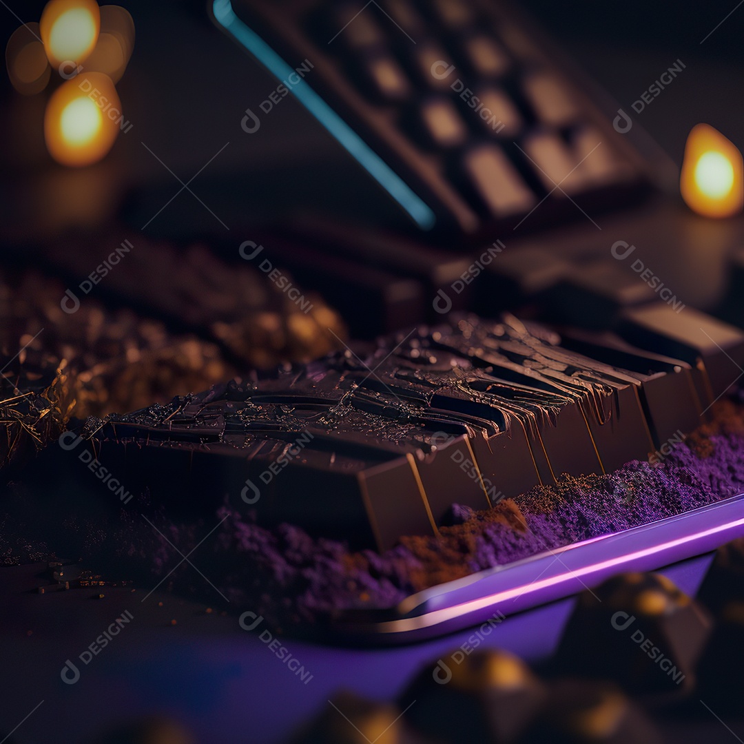 Barras de chocolate sobre uma mesa