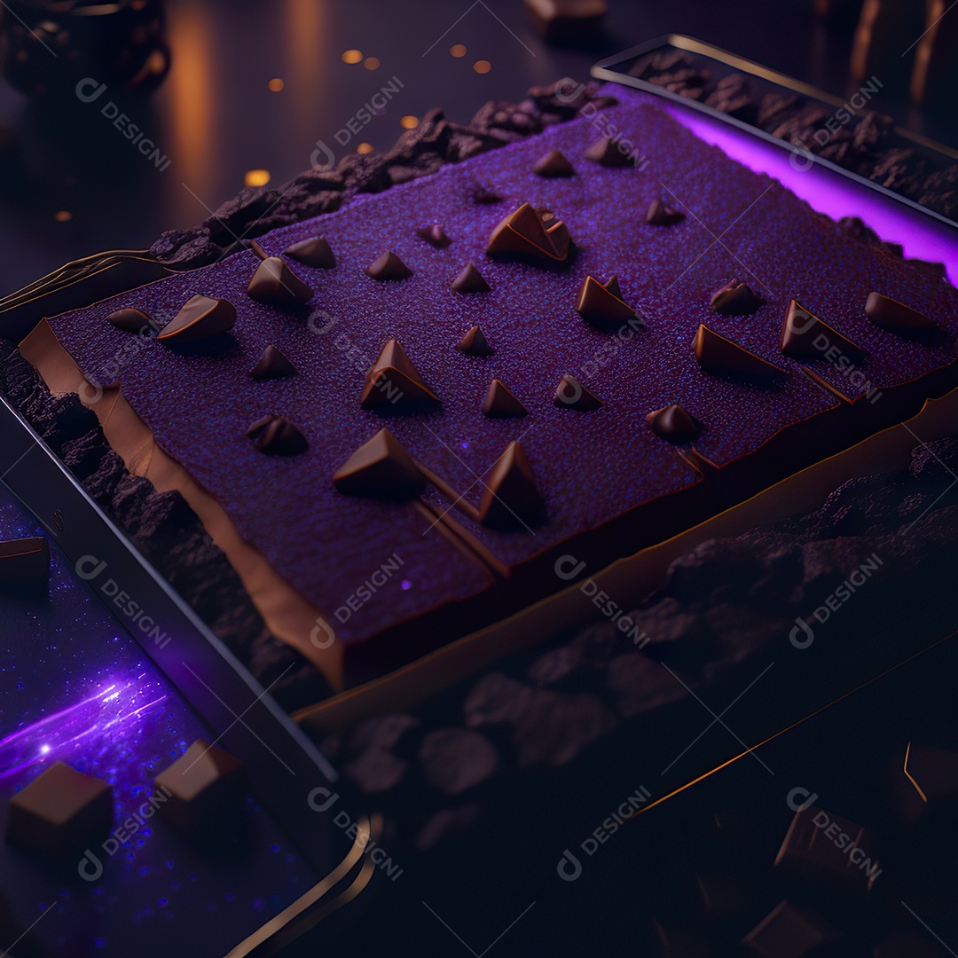 Barras de chocolate sobre uma mesa