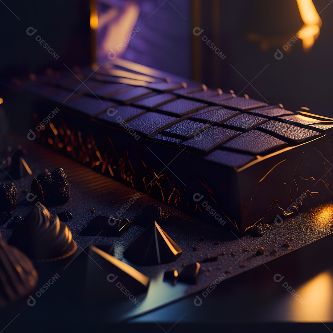 Barras de chocolate sobre uma mesa