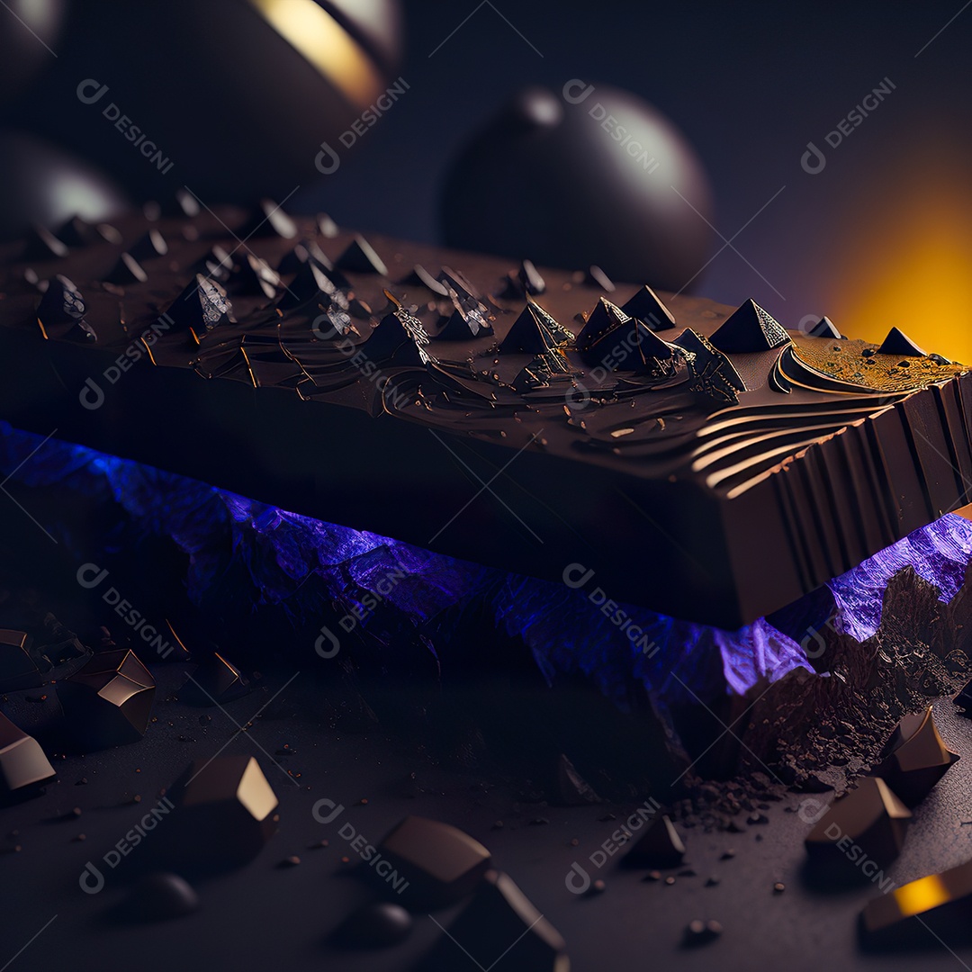 Barras de chocolate sobre uma mesa