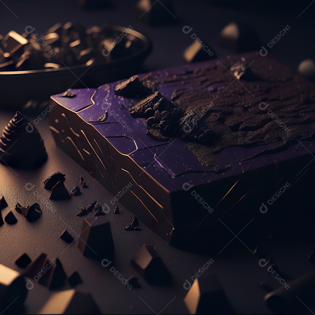 Barras de chocolate sobre uma mesa